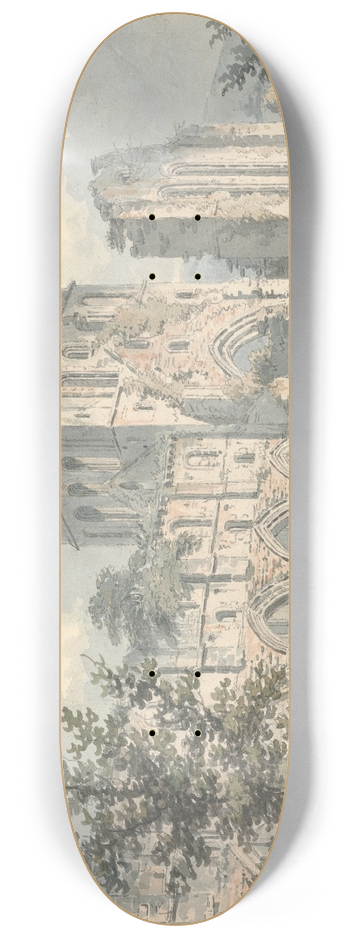 Edward Dayes - Llanthony Abbey, Monmouthshire 8.25 inch art skate deck