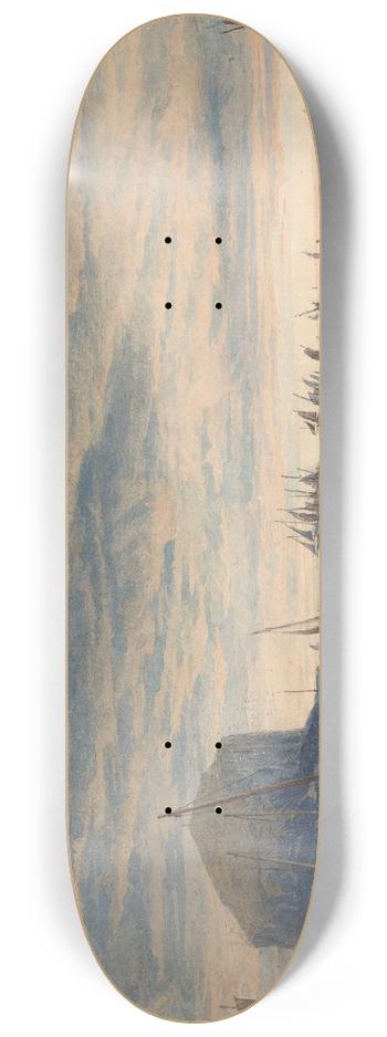 Edward Duncan - The Bass Rock at Dawn 8.25 inch art skate deck