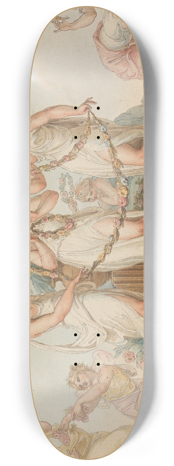 Edward Francis Burney - Allegory for Spring 8.25 inch art skate deck