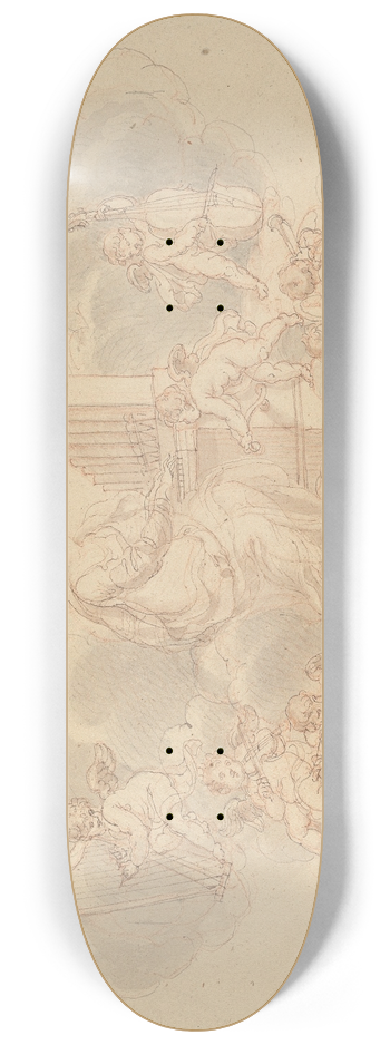 Edward Francis Burney - Heavenly Orchestra 8.25 inch art skate deck