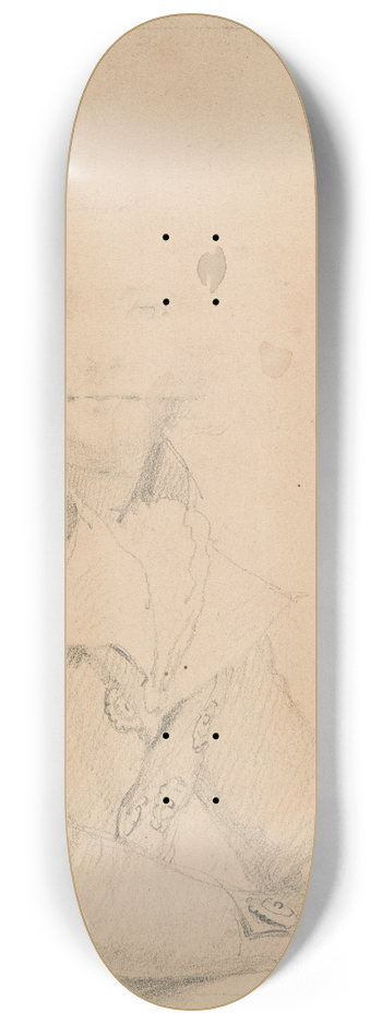 Edward Francis Burney - Unknown Man 8.25 inch art skate deck