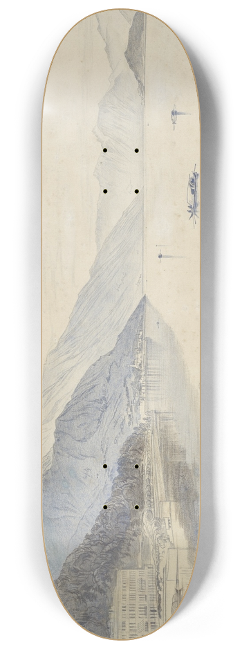 Edward Lear - Bellagio, Lago di Como 8.25 inch art skate deck