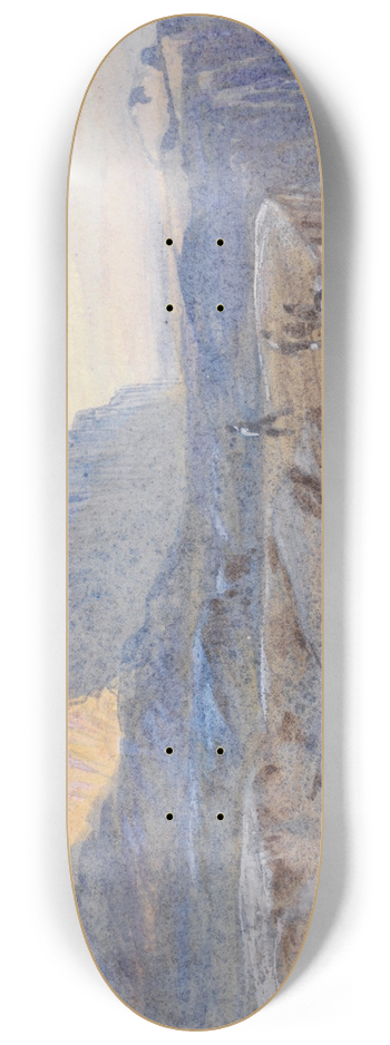 Edward Lear - Castel San Niceto, Calabria 8.25 inch art skate deck