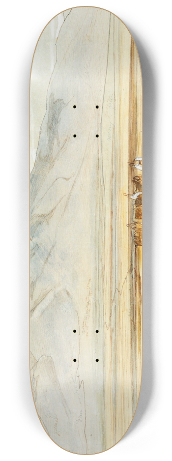 Edward Lear - Plataea, Greece 8.25 inch art skate deck