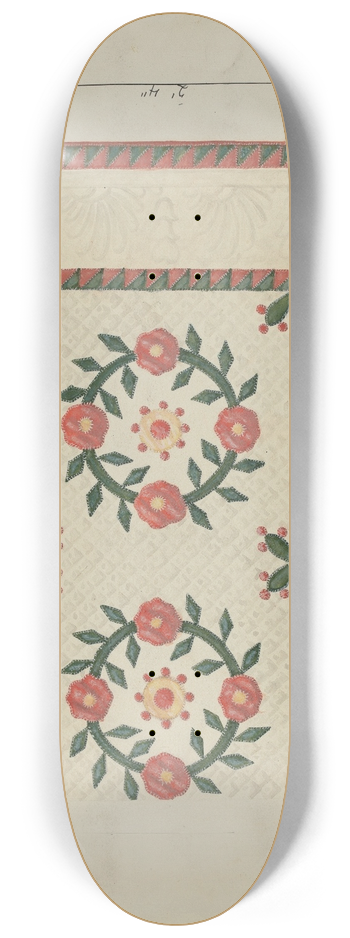 Edward L. Loper - Quilted Applique Coverlet 8.25 inch art skate deck
