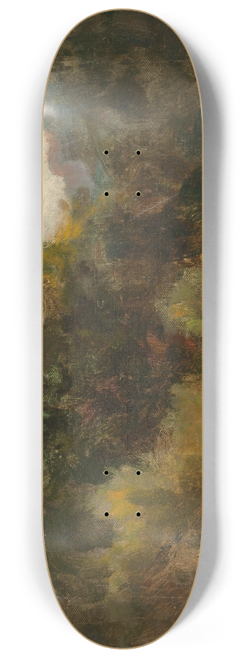 Edward Mitchell Bannister - Landscape (trees). 8.25 inch art skate deck