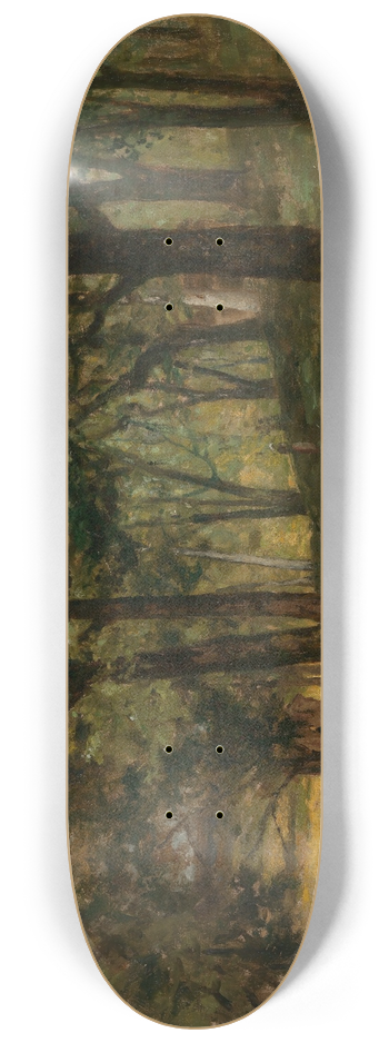 Edward Mitchell Bannister - Untitled (landscape with trees) 8.25 inch art skate deck