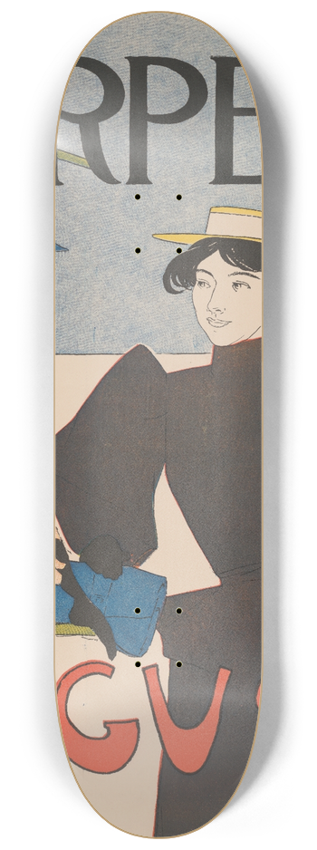 Edward Penfield - Harpers August. 8.25 inch art skate deck