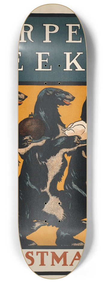Edward Penfield - Harpers weekly, Christmas 98 8.25 inch art skate deck