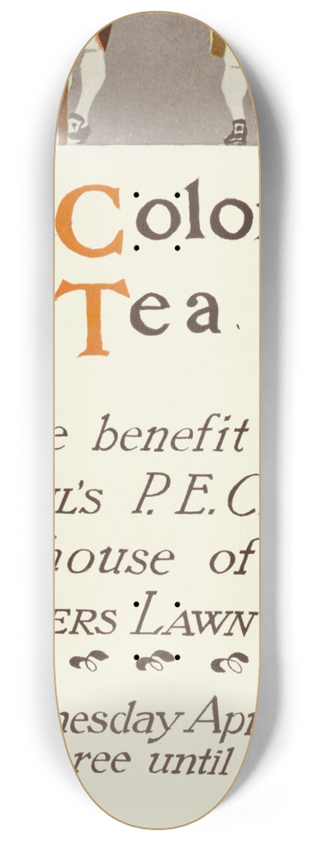 Edward Penfield - Ye colonial tea 8.25 inch art skate deck