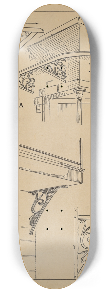 Al Curry - Wrought Iron Brackets 8.25 inch art skate deck