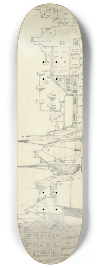 Edward William Cooke - Dieppe 8.25 inch art skate deck