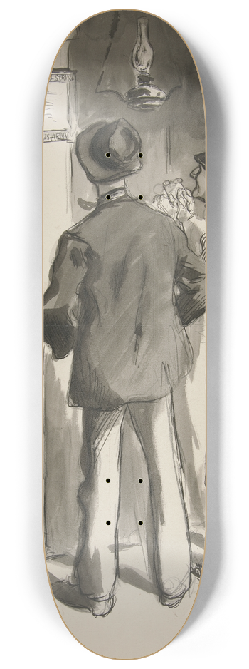 Edwin Austin Abbey - Old Prob 8.25 inch art skate deck