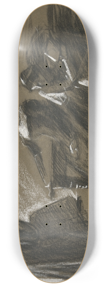 Edwin Austin Abbey - Sketch for an unidentified Shakespeareplay 8.25 inch art skate deck
