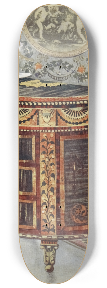 Edwin Foley - Inlaid satinwood commode 8.25 inch art skate deck