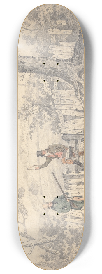 Edwin Gill - Setters and Pheasant 8.25 inch art skate deck