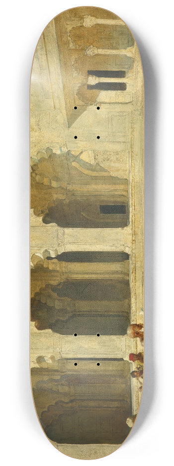 Edwin Lord Weeks - The Pearl Mosque, Agra 8.25 inch art skate deck
