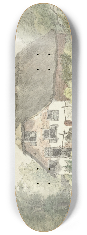 Egbert van Drielst - Boerderij met rieten dak 8.25 inch art skate deck