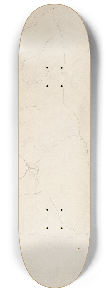 Egon Schiele - Female nude kneeling on carpet 8.25 inch art skate deck