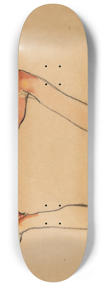 Egon Schiele - Mnnlicher Unterleibstorso 8.25 inch art skate deck