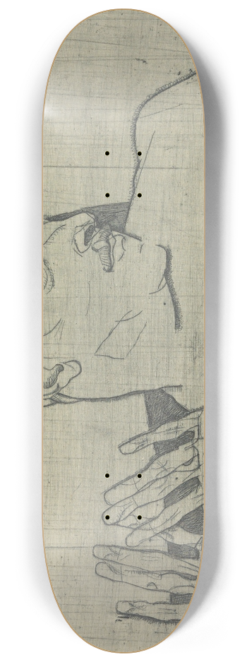 Egon Schiele - Portrait of Arthur Roessler 8.25 inch art skate deck