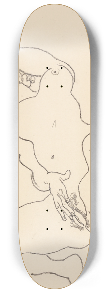 Egon Schiele - Reclining Nude 8.25 inch art skate deck