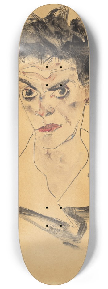 Egon Schiele - Self-Portrait 8.25 inch art skate deck