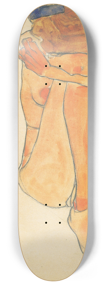 Egon Schiele - Weiblicher Akt mit grnem Polster 8.25 inch art skate deck