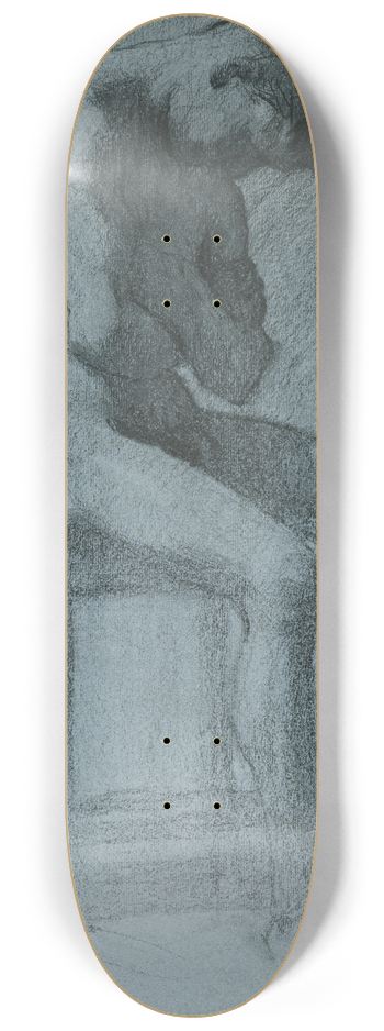 Elemr Halsz-Hradil - Sitting male nude 8.25 inch art skate deck