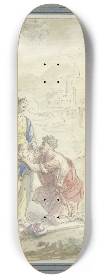 Elias van Nijmegen - Rebekka en Elizer aan de bron 8.25 inch art skate deck