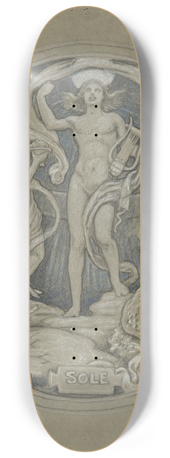 Elihu Vedder - Apollo andAttendants 8.25 inch art skate deck