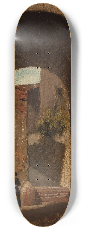 Elihu Vedder - Archway with Woman 8.25 inch art skate deck