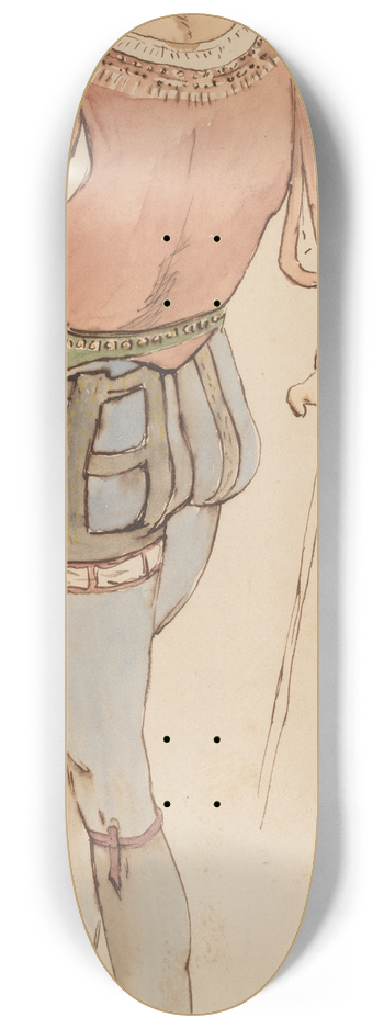 Elihu Vedder - Study after Old Master 8.25 inch art skate deck