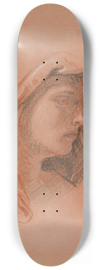 Elihu Vedder - Womans Head 8.25 inch art skate deck