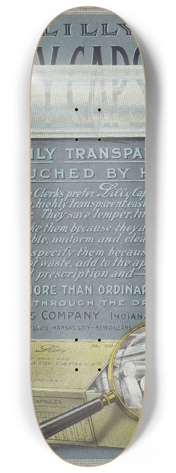 Eli Lilly & Company - Lilly Empty Capsules 8.25 inch art skate deck