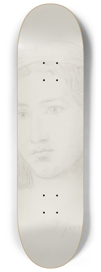 Elisabeth Jerichau Baumann - Kvindehoved 8.25 inch art skate deck
