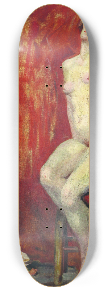Eliseu Visconti - Nu sentado 8.25 inch art skate deck