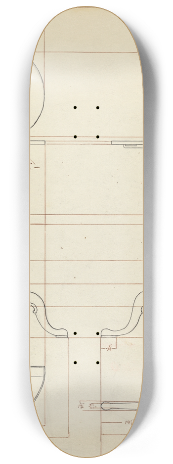 Elizabeth Curtis - Pole Screen and Candlestand 8.25 inch art skate deck