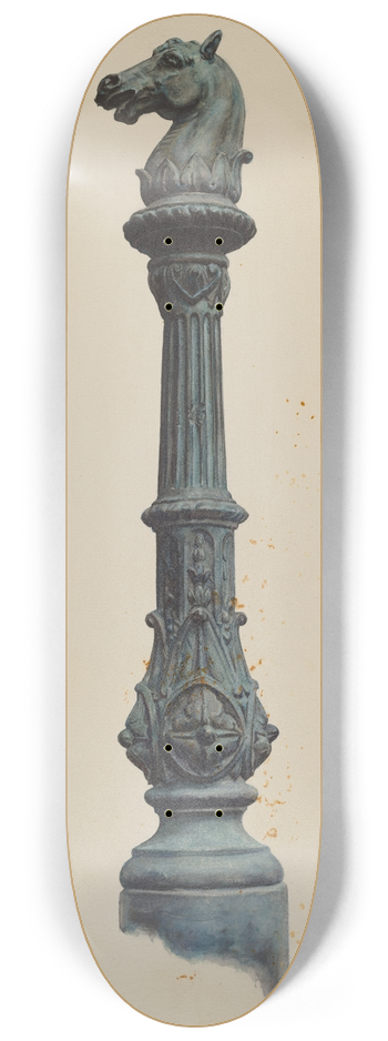 Elizabeth Fairchild - Horse Head Hitching Post 8.25 inch art skate deck