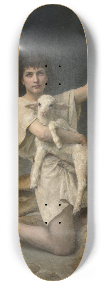 Elizabeth Jane Gardner Bouguereau - The Shepherd David 8.25 inch art skate deck