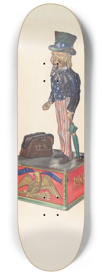 Elmer Weise - Toy Bank  Uncle Sam 8.25 inch art skate deck