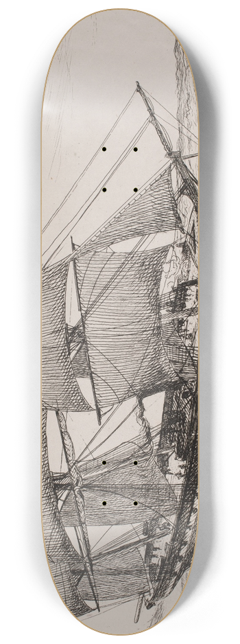 Emanuel Larsen - En orlogsskonnert 8.25 inch art skate deck