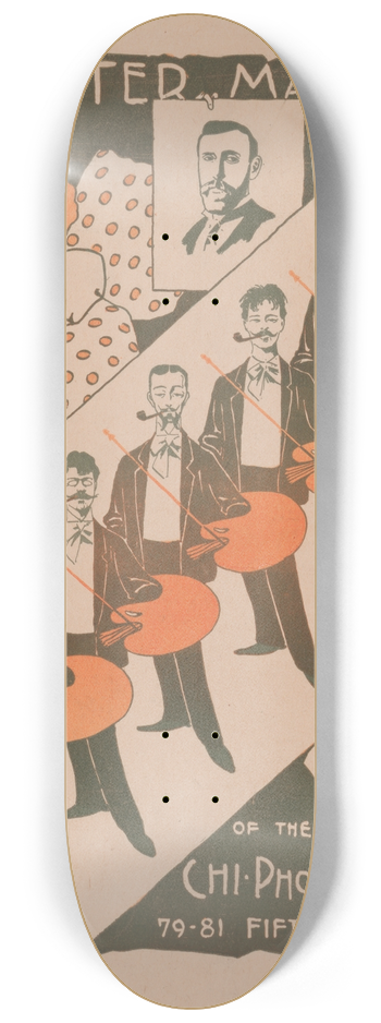 Emil Biorn - Poster makers of the Chicago Photo Engraving Co. 8.25 inch art skate deck