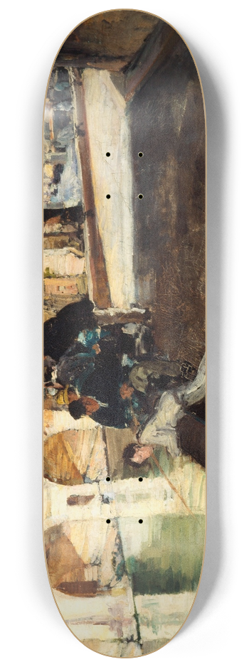 Emile Antoine Guillier - Les Cagnards de lHtel-Dieu 8.25 inch art skate deck