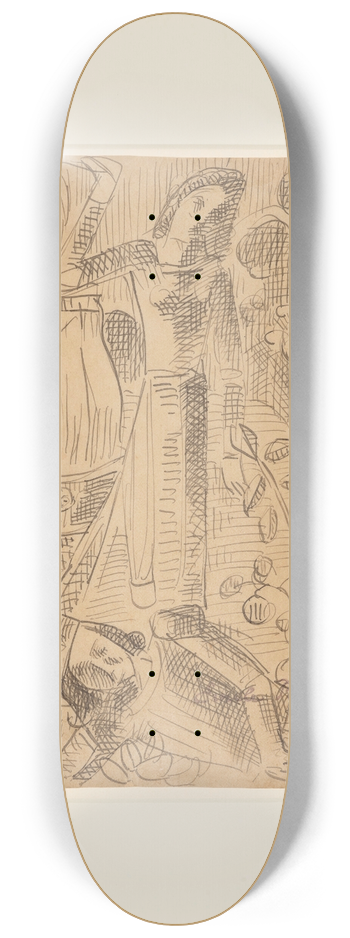 Emile Bernard - Scne de La Chanson de Roland 8.25 inch art skate deck