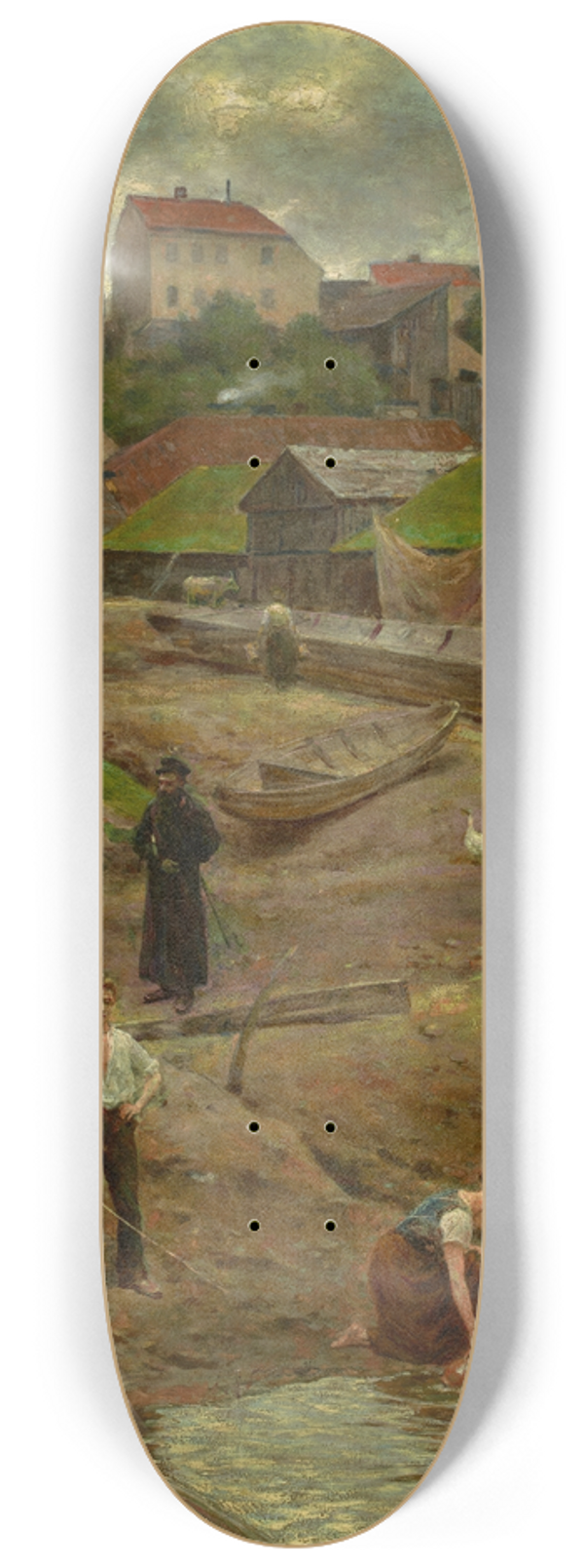 Aleksander Gierymski - Powile (Bank of the Vistula in Warsaw) 8.25 inch art skate deck