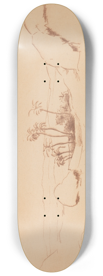 Emil Orlik - Oasis in the Desert 8.25 inch art skate deck