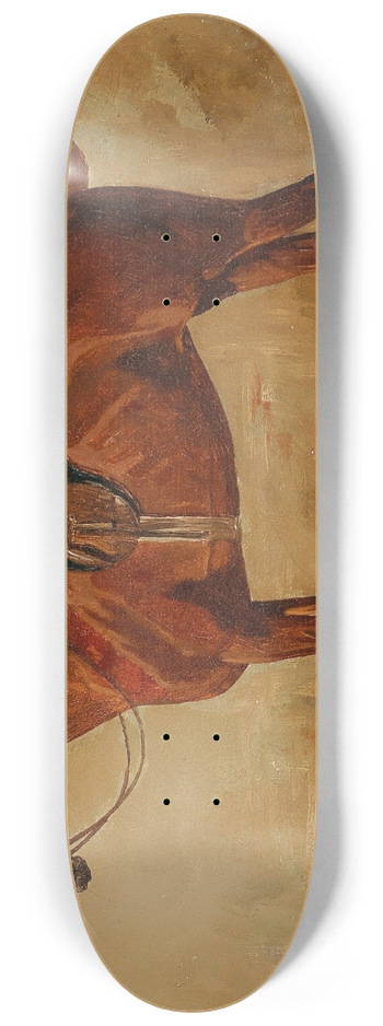 Emil Volkers - Saddled Chestnut in the Stable 8.25 inch art skate deck