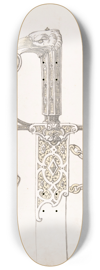 Erasmus Hornick - Design for a Sword 8.25 inch art skate deck