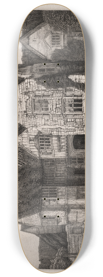 Frederick Landseer Maur Griggs - The Maypole Inn 8.25 inch art skate deck